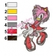 Amy Rose Sonic Embroidery Design 01